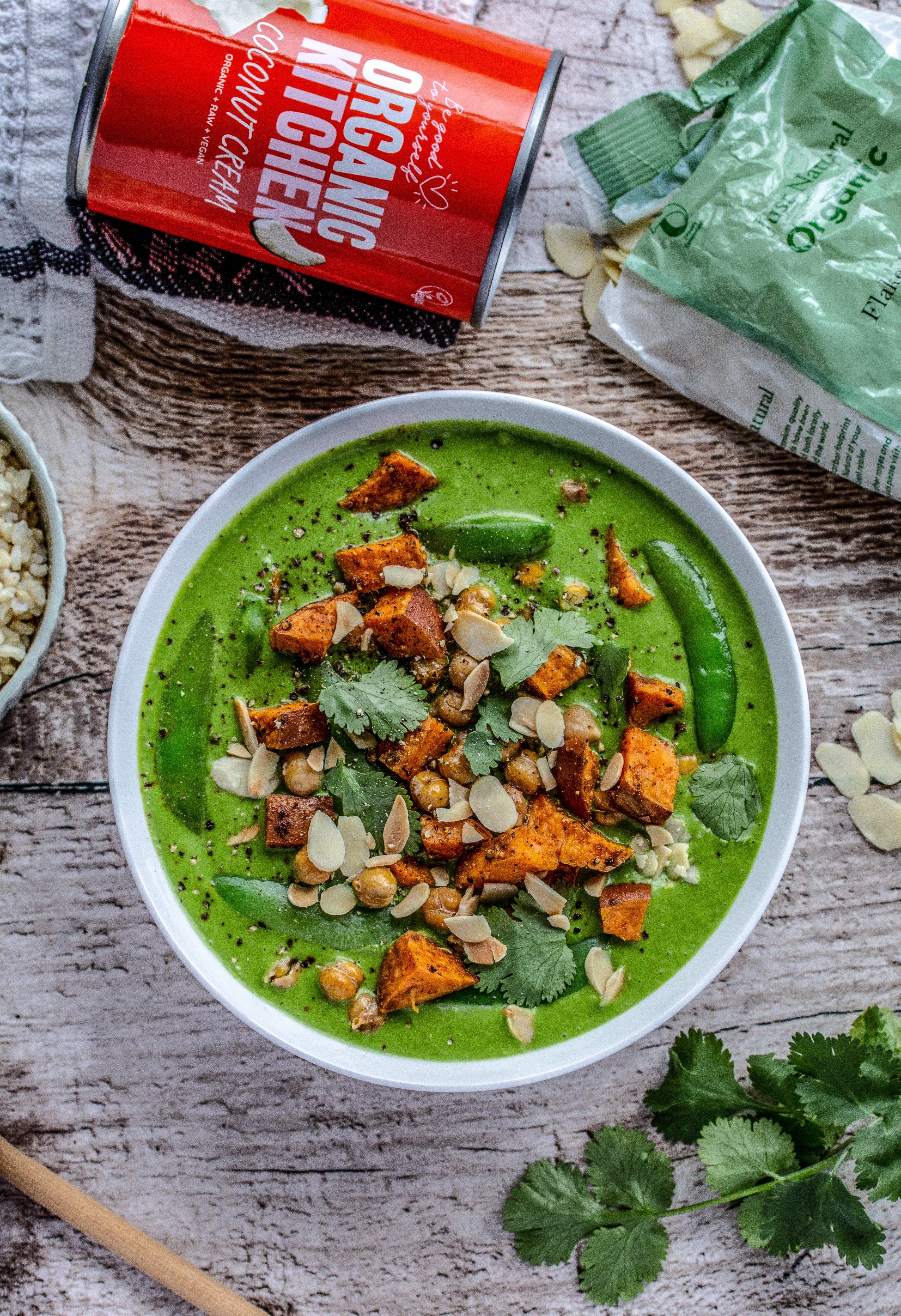 Sweet Potato Chickpea Green Curry