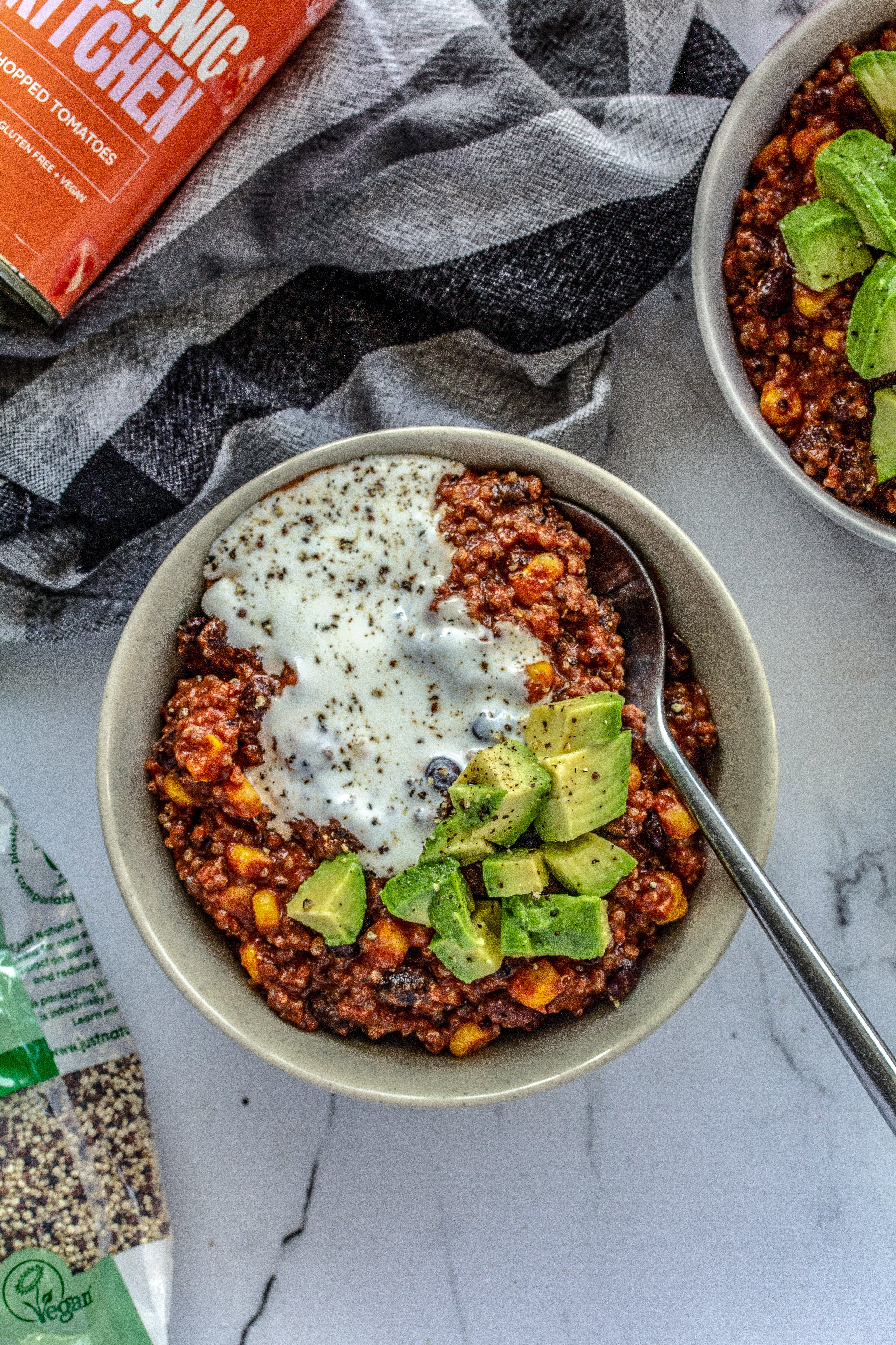 Quinoa Black Bean & Corn Chili