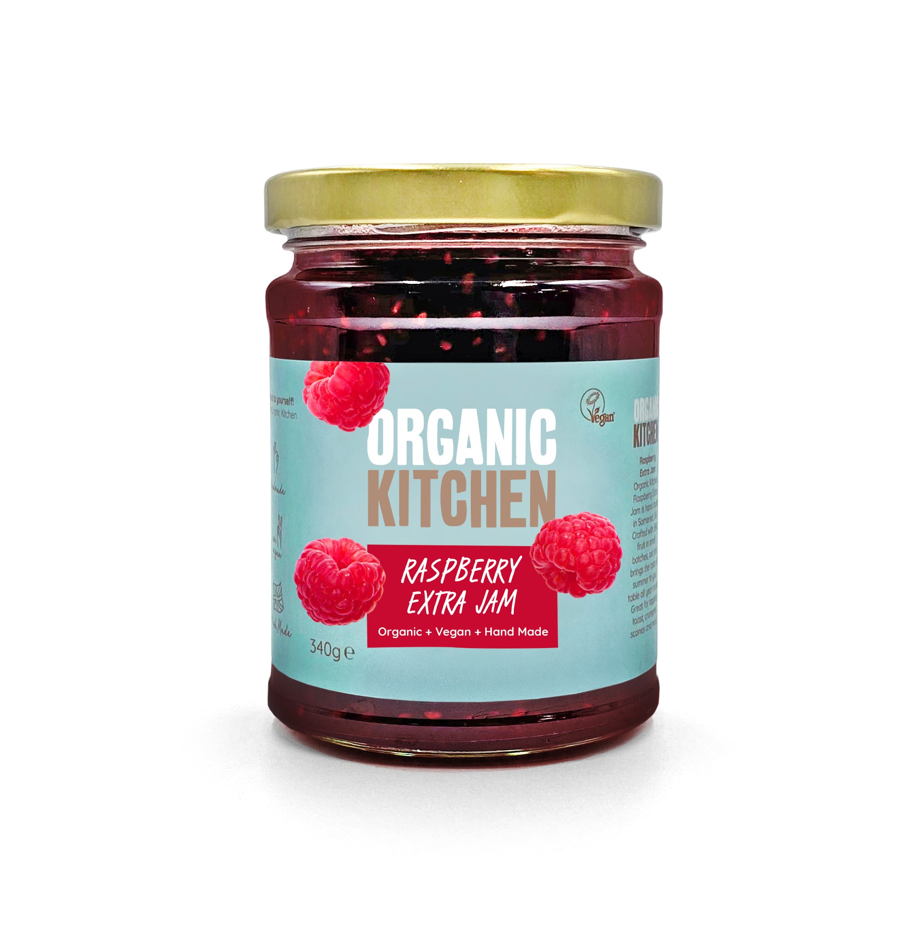 Organic Raspberry Extra Jam 340g – OrganicKitchenUK